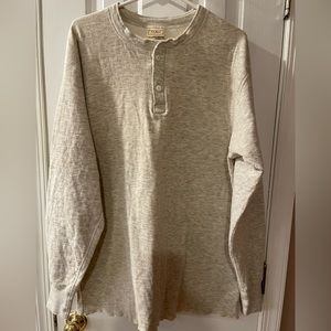 Men’s LLBean 2XL Tall Double Layer River Diver’s Henley Shirt Like New Condition